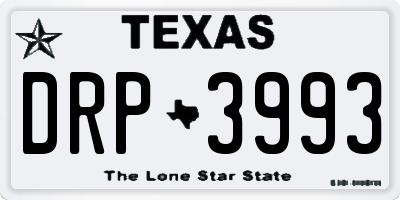 TX license plate DRP3993