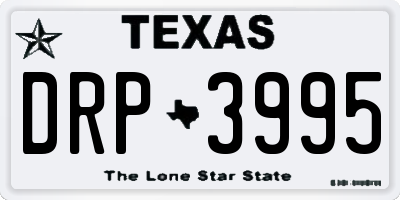 TX license plate DRP3995