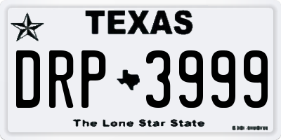TX license plate DRP3999