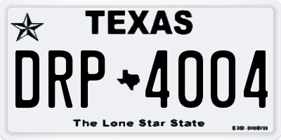 TX license plate DRP4004