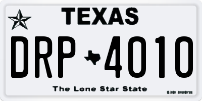 TX license plate DRP4010