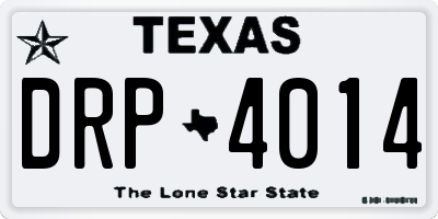 TX license plate DRP4014