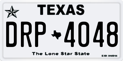 TX license plate DRP4048