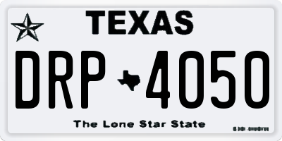 TX license plate DRP4050