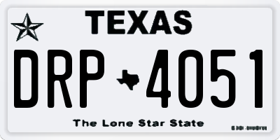 TX license plate DRP4051