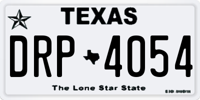 TX license plate DRP4054