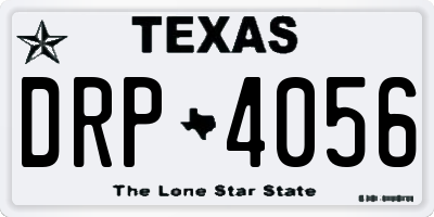 TX license plate DRP4056