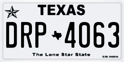 TX license plate DRP4063