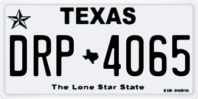 TX license plate DRP4065