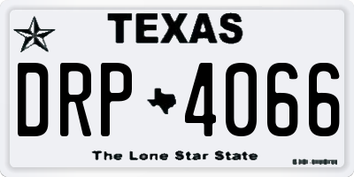 TX license plate DRP4066