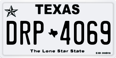 TX license plate DRP4069