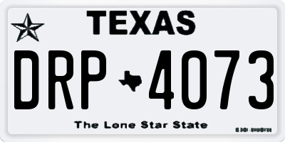 TX license plate DRP4073