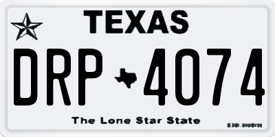 TX license plate DRP4074