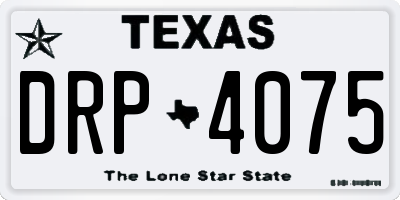 TX license plate DRP4075