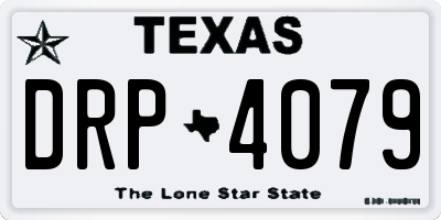TX license plate DRP4079