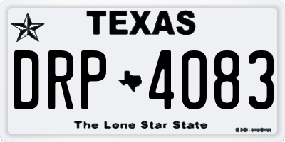 TX license plate DRP4083