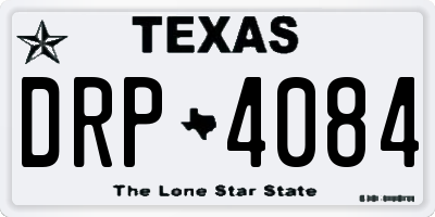 TX license plate DRP4084