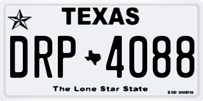 TX license plate DRP4088