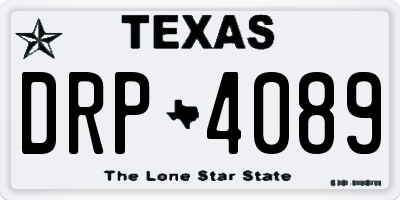 TX license plate DRP4089