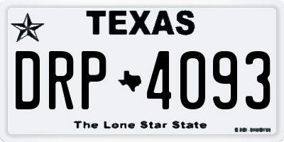 TX license plate DRP4093