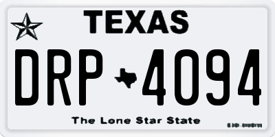 TX license plate DRP4094