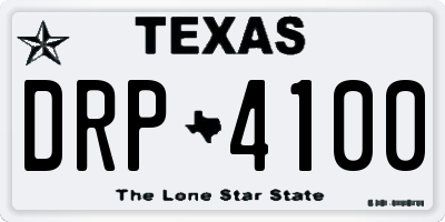 TX license plate DRP4100