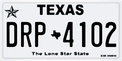 TX license plate DRP4102