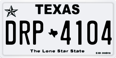TX license plate DRP4104