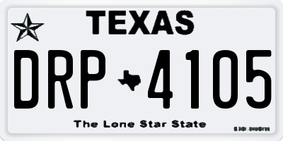 TX license plate DRP4105