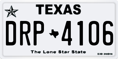 TX license plate DRP4106