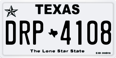 TX license plate DRP4108