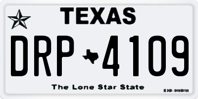 TX license plate DRP4109