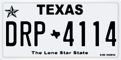 TX license plate DRP4114