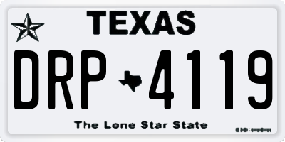 TX license plate DRP4119