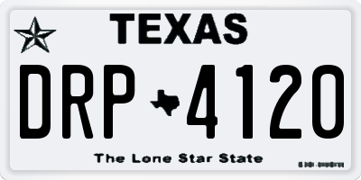 TX license plate DRP4120