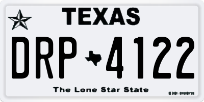 TX license plate DRP4122