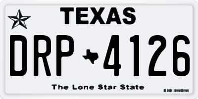 TX license plate DRP4126