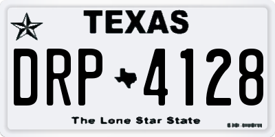 TX license plate DRP4128