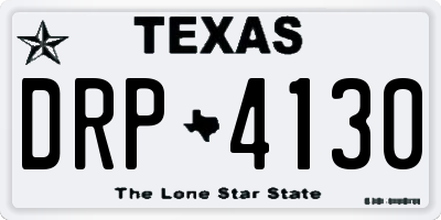 TX license plate DRP4130