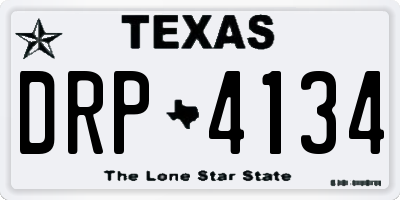 TX license plate DRP4134