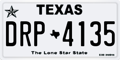 TX license plate DRP4135