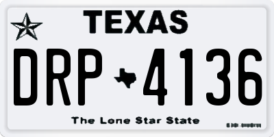 TX license plate DRP4136