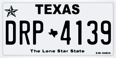 TX license plate DRP4139