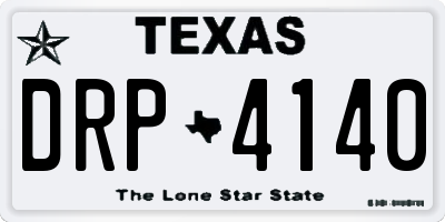 TX license plate DRP4140
