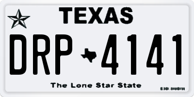 TX license plate DRP4141