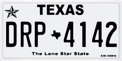 TX license plate DRP4142