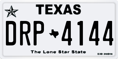 TX license plate DRP4144