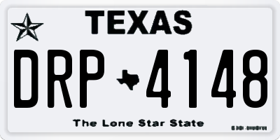 TX license plate DRP4148