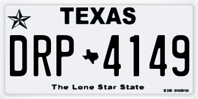 TX license plate DRP4149