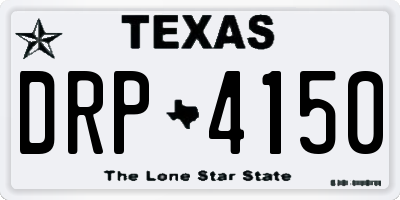 TX license plate DRP4150